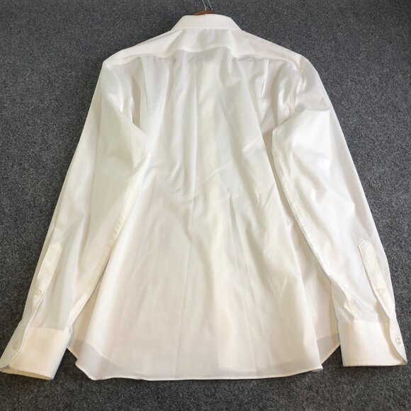 J Crew Shirt Mens Extra Large White Button Oxford Spread Collar Long Sleeve Slim - Picture 8 of 11